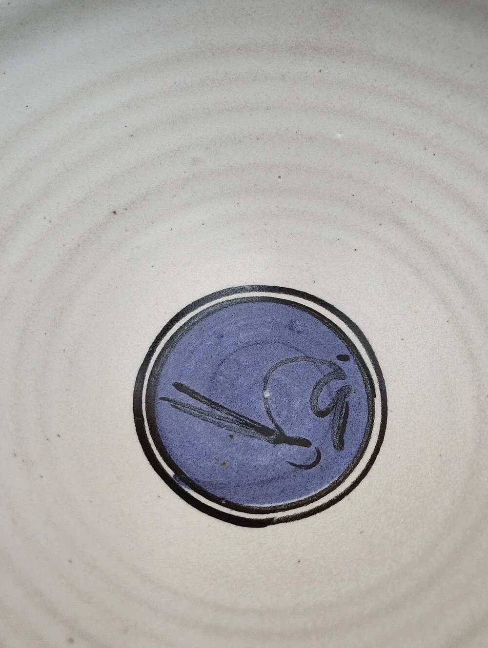 Artisan Japanese Style Tea Bowl Ceramic in Ombre Blues and Neutral colors